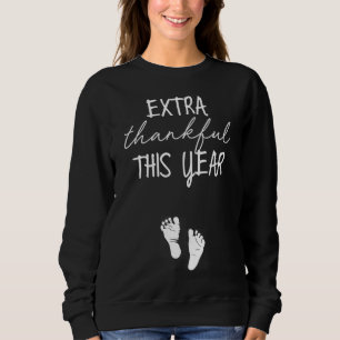 Thankful Pregnancy Announcement - Womens Thanksgiv Sweatshirt