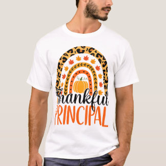  Thankful Principal Rainbow Fall Principal T-Shirt