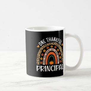 Thankful Principal Thanksgiving Rainbow Leopard Pr Coffee Mug
