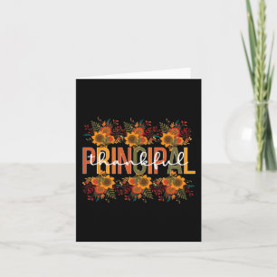 Thankful Principal Thanksgiving School Principal 1 Card