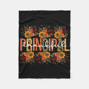 Thankful Principal Thanksgiving School Principal 1 Fleece Blanket