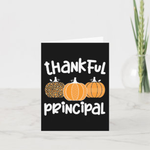Thankful Principal Thanksgiving School Principal  Card