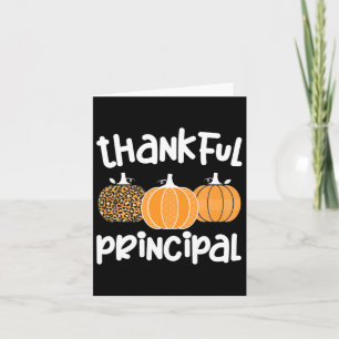 Thankful Principal Thanksgiving School Principal Card