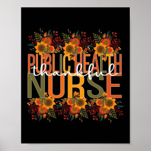 Thankful Public Health Nurse Thanksgiving  Poster