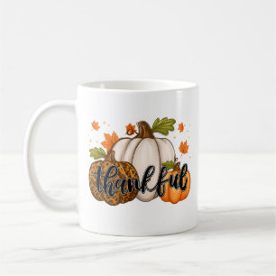 Thankful Pumpkin  Cute Fall Autumn Thanksgiving Coffee Mug