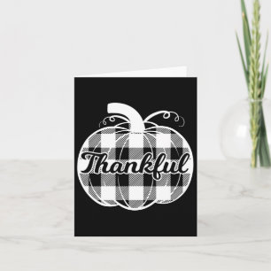Thankful Pumpkin Cute Thanksgiving Fall Autumn Pla Card