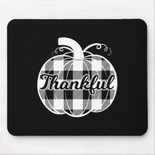 Thankful Pumpkin Cute Thanksgiving Fall Autumn Pla Mouse Pad