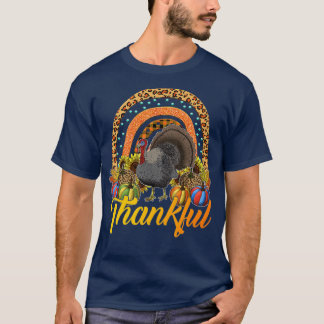 Thankful Pumpkin, Happy Thanksgiving Day Turkey Fu T-Shirt