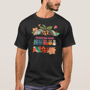 Thankful Pumpkin OR Nurse Groovy Retro Operating R T-Shirt
