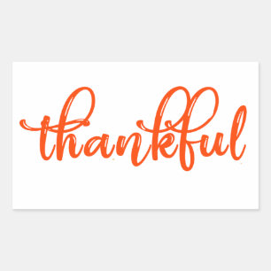 Thankful Rectangular Sticker