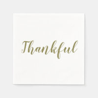 Thankful sage green white script cute thanksgiving