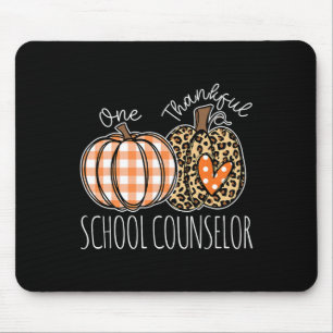 Thankful School Counselor Thanksgiving Counselor Mouse Pad