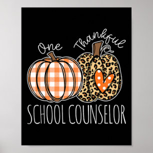 Thankful School Counselor Thanksgiving Counselor  Poster