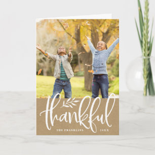 Thankful Season   Thanksgiving Photo Folded Card