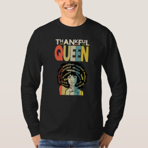 Thankful Sister Black Girl Magic Brown Skin Girls T-Shirt