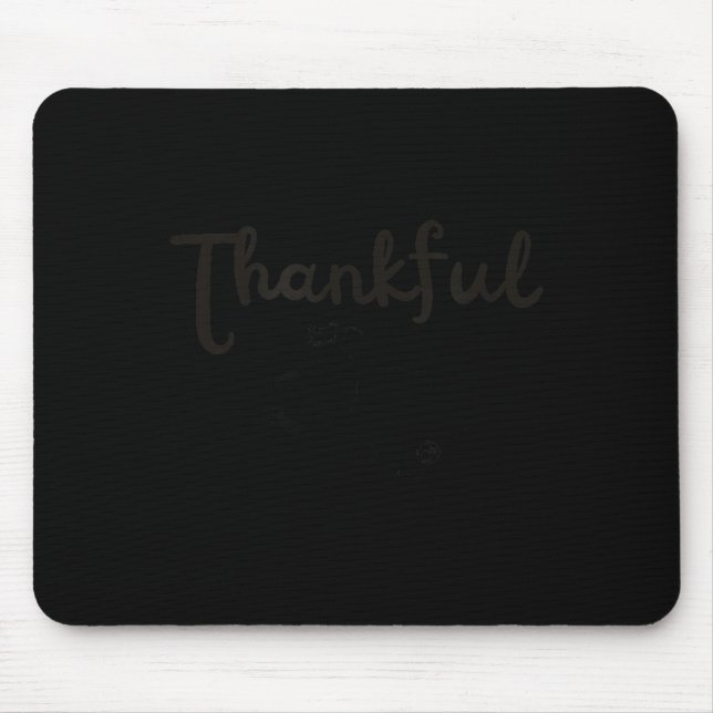 Thankful Soccer Player Girl Thanksgiving Footballe Mouse Pad (Front)