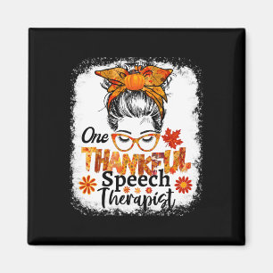 Thankful Speech Therapist Fall Thanksgiving Messy  Magnet