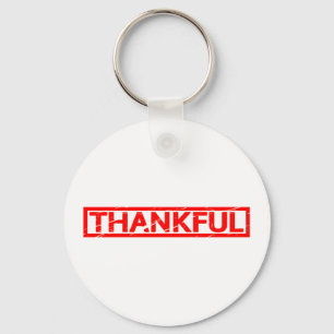 Thankful Stamp Key Ring