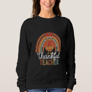 Thankful Teacher Blessed Thanksgiving School Sweatshirt