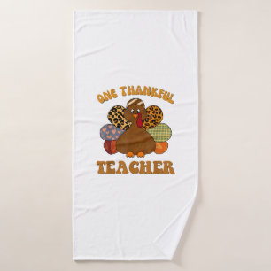 thankful teacher for women fall teacher thanksgivi bath towel