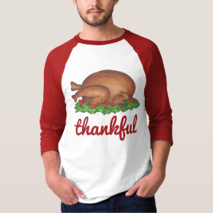Thankful Thanksgiving Day Turkey Holiday Thanks T-Shirt