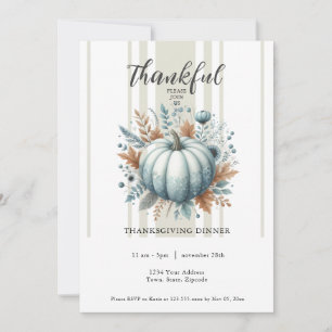 Thankful Thanksgiving Dinner Invitation