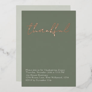 Thankful Thanksgiving Dinner Personalised