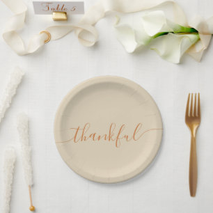 Thankful Thanksgiving Paper Plate