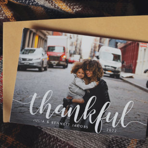 Thankful   Thanksgiving Photo Card