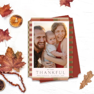 Thankful Thanksgiving photo  Holiday Card