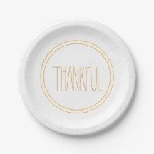 Thankful Thanksgiving Plate