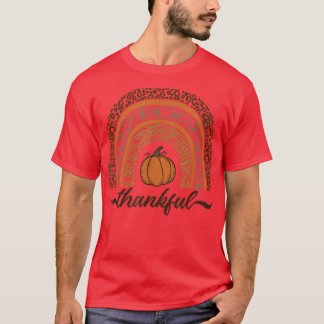 Thankful, Thanksgiving, Women Girls, Fall Pumpkin  T-Shirt