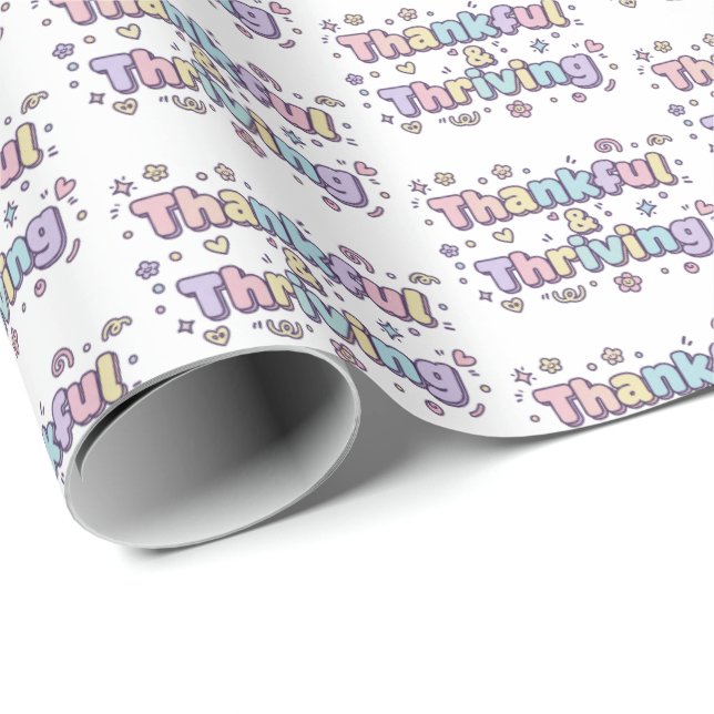 Thankful & Thriving Wrapping Paper (Roll Corner)