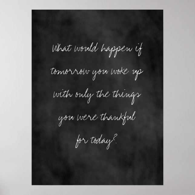 Thankful Today Chalkboard Poster (Front)