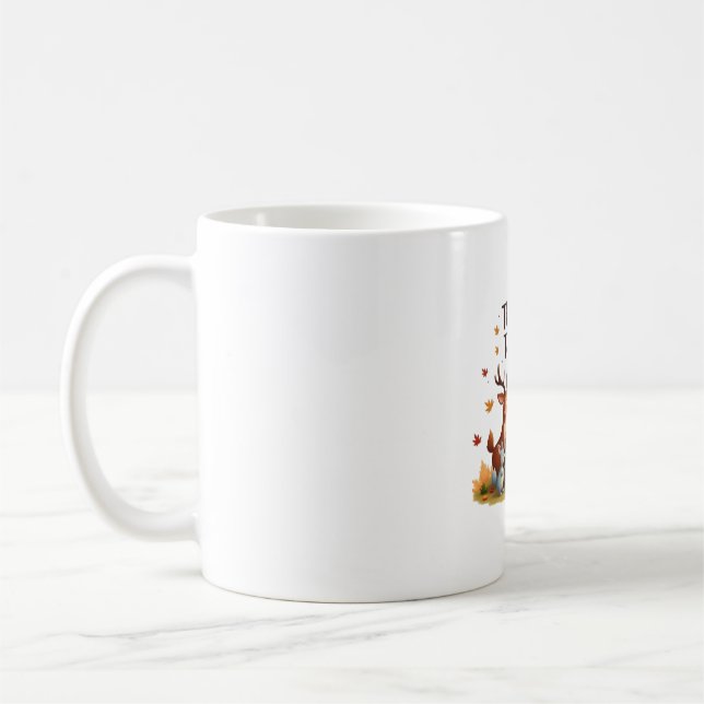 Thankful Together – Cute Woodland Animals Thanksgi Coffee Mug (Left)