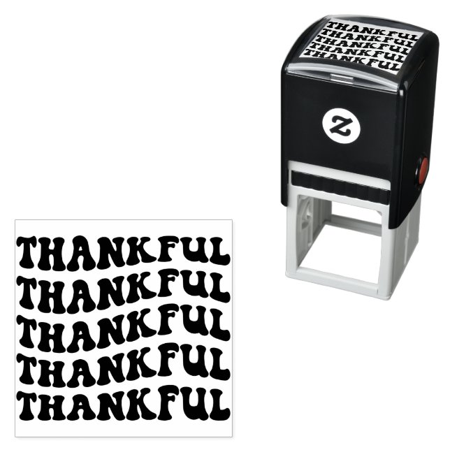 Thankful Typography  Self-inking Stamp (In Situ)