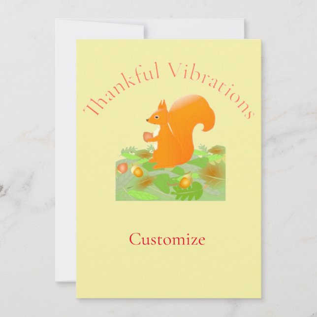 Thankful Vibes Squirrel Thunder_Cove Invitation (Front)