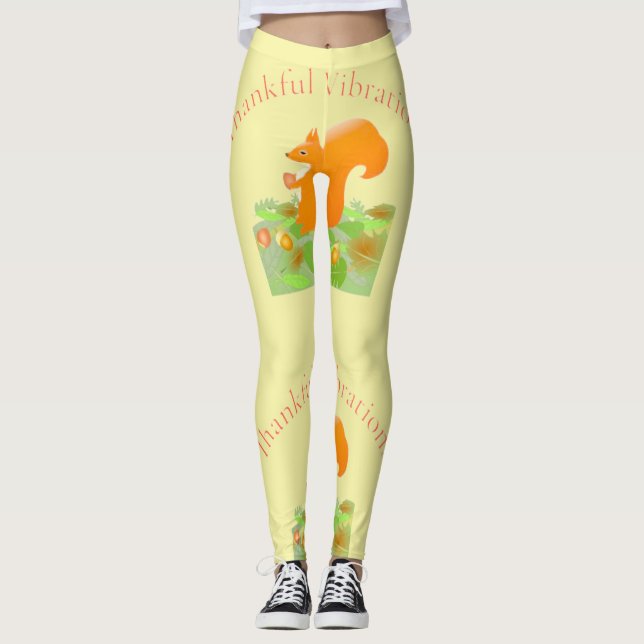 Thankful Vibes Squirrel Thunder_Cove Leggings (Front)