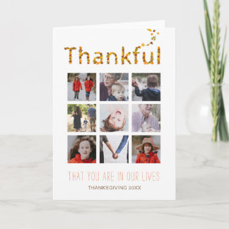 Thankful You are in Our Lives Collage Photo Card