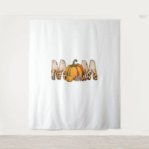 Thankgiving Mom Pumpkin Leopart Tapestry