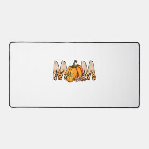 Thankgiving Mum Pumpkin Leopart Desk Mat
