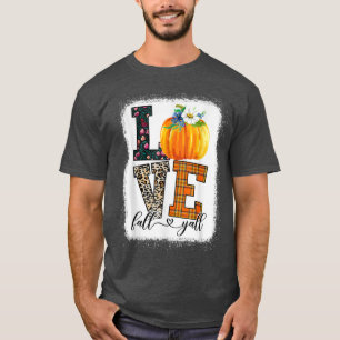 Thankgiving Pumpkin  Leopard Print Fall Love Fall  T-Shirt