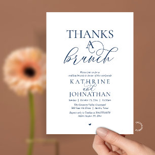Thanks A Brunch, Modern Classy Wedding Invitation