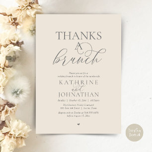 Thanks A Brunch, Modern Classy Wedding Invitation