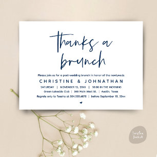 Thanks A Brunch, Modern Post Wedding Celebration Invitation