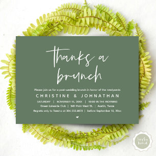 Thanks A Brunch, Modern Post Wedding Celebration Invitation