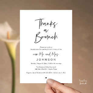 Thanks a Brunch, Post modern wedding celebration Invitation