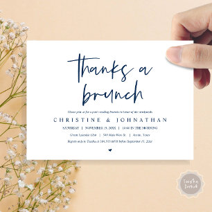 Thanks a brunch, post wedding celebration invitati invitation