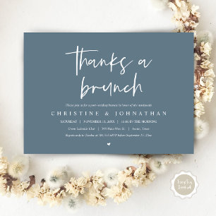 Thanks a brunch, post wedding celebration invitati invitation