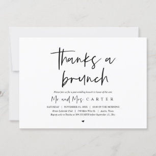 Thanks a brunch, post wedding celebration invitation